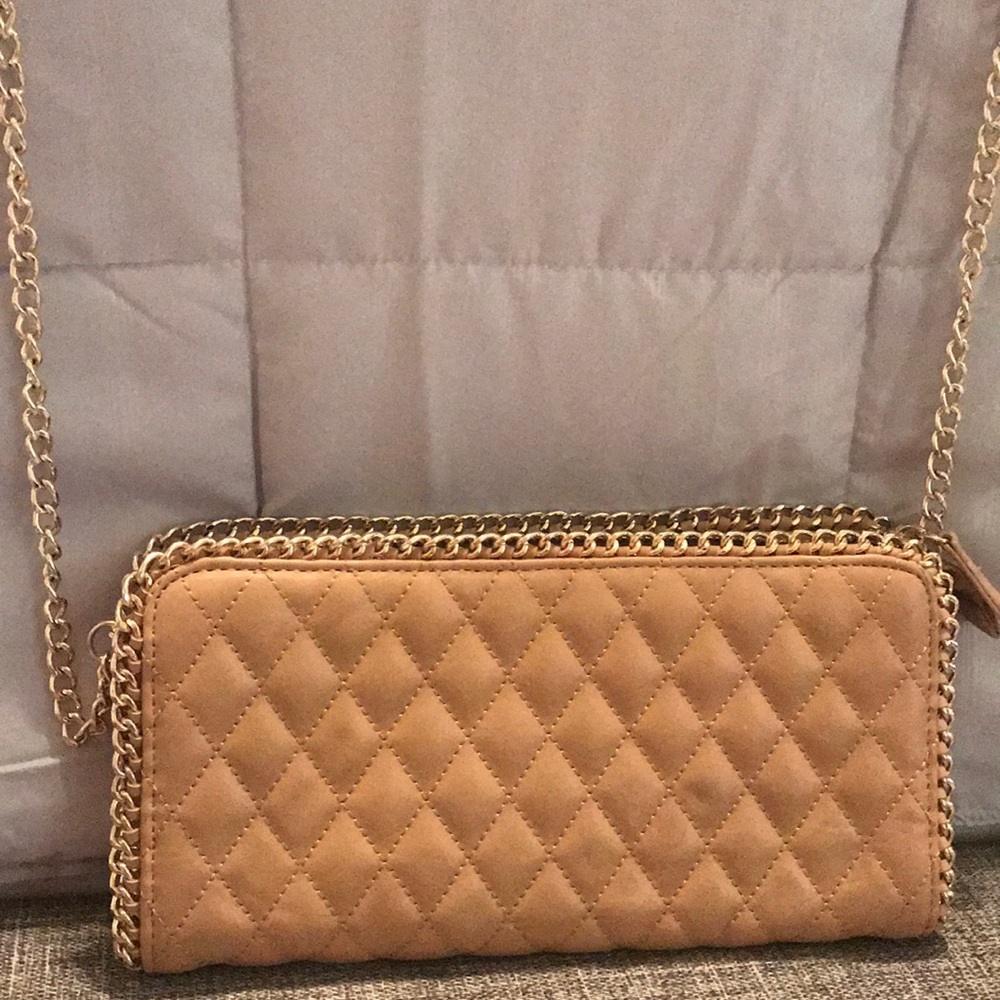 Beige/Cream Clutch/Shoulder Purse